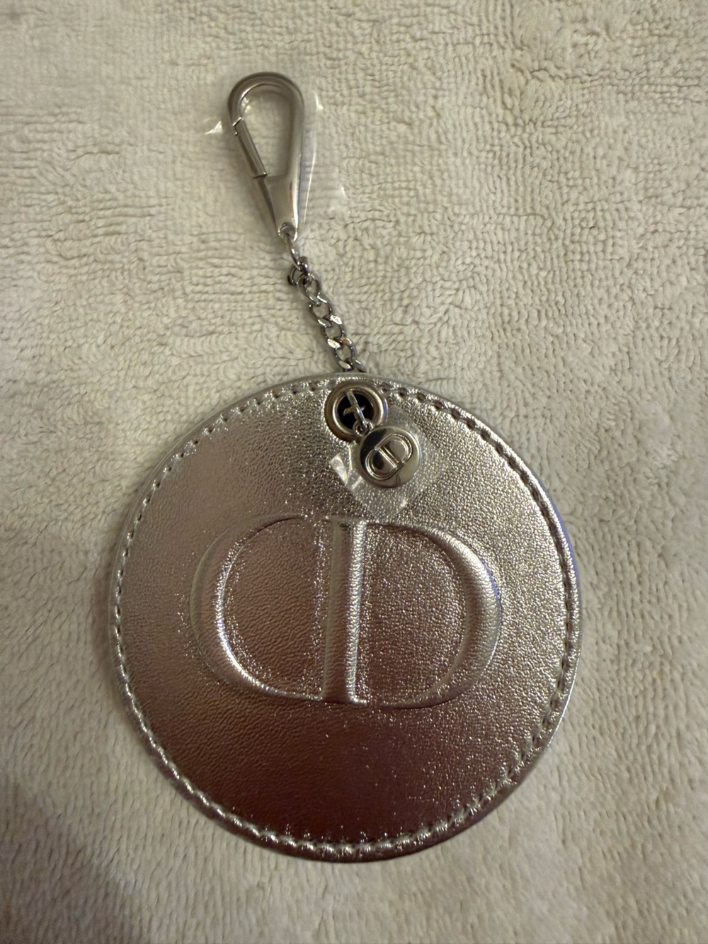 Dior Metallic Silver Mirror W/ Clip